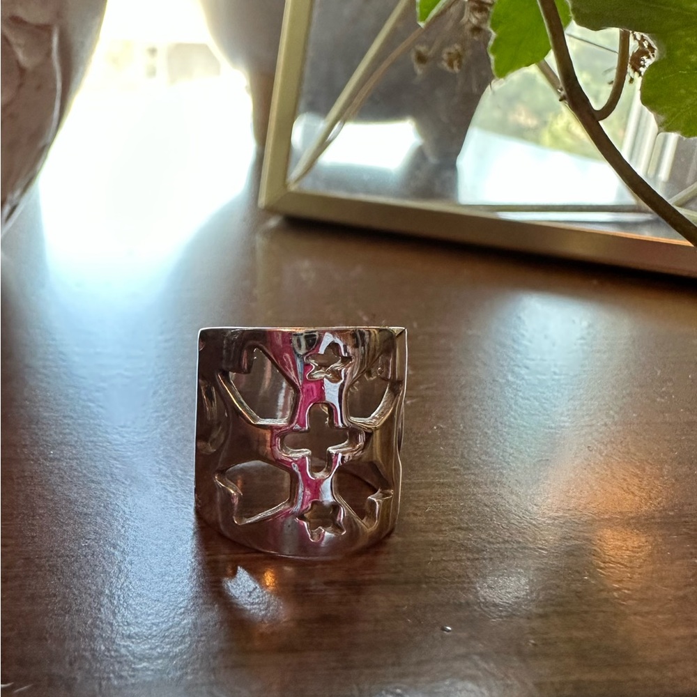 Pamela Love .925 sterling silver Navajo inspired design cut-out ring.